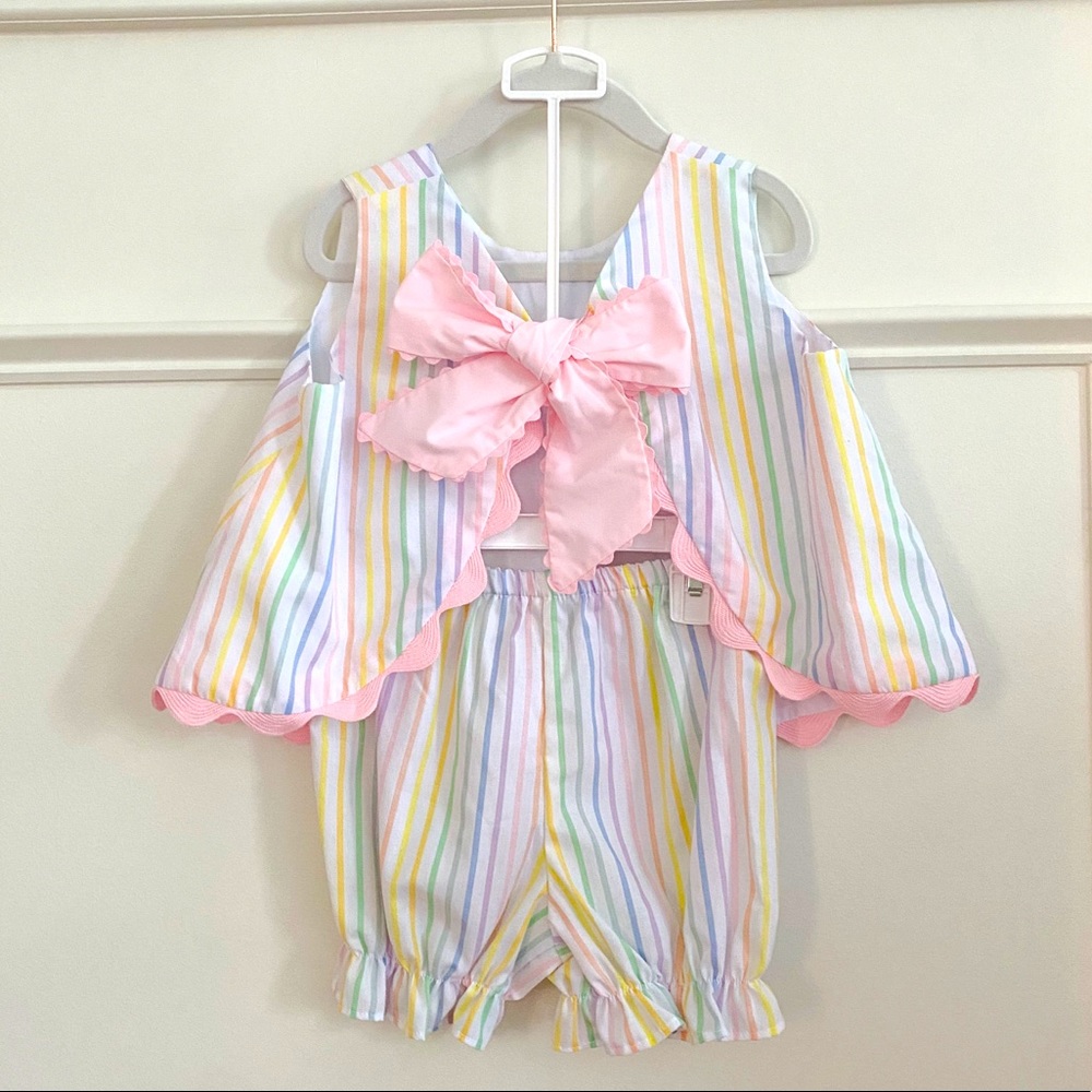 Tbbc swing set rainbow stripe NWT 3T